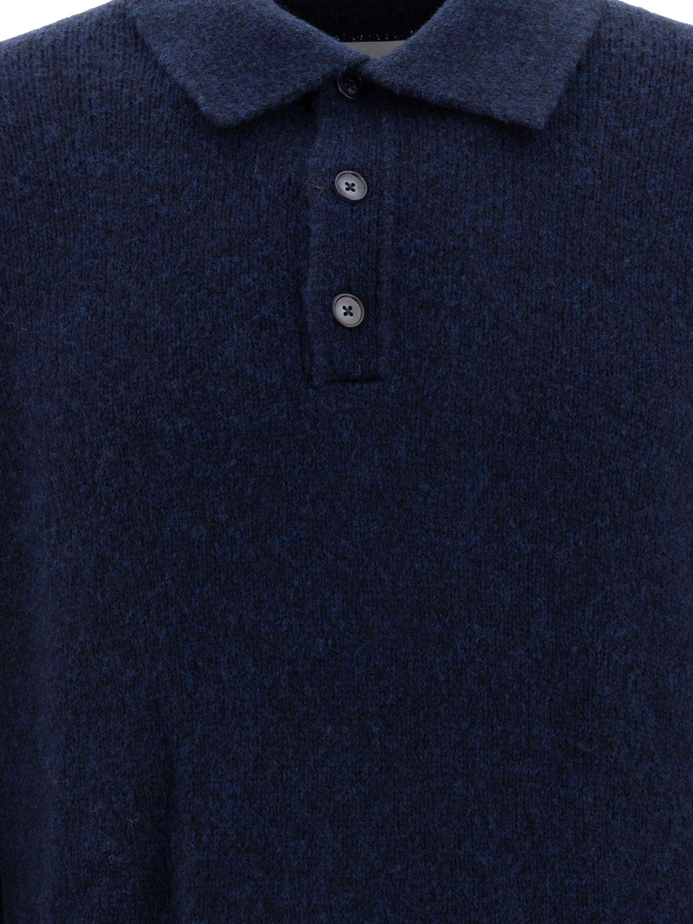 NN.07 Blue Lee merino wool-blend polo sweater